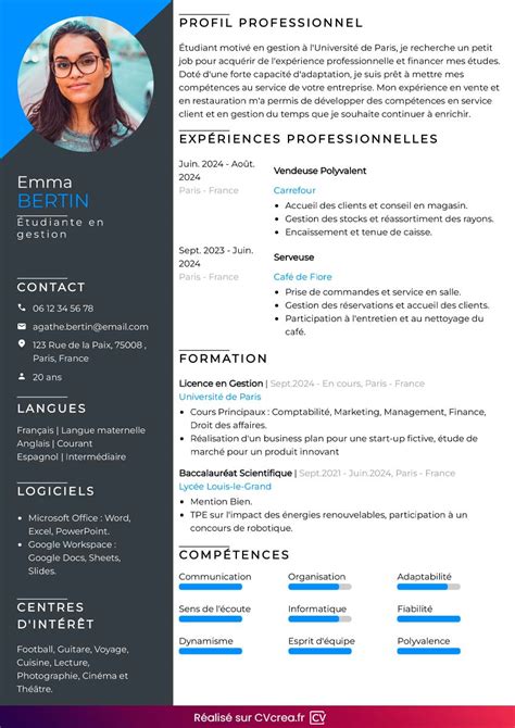 cv pour ado|CV étudiant 17 ans : exemples et modèles gratuit à。